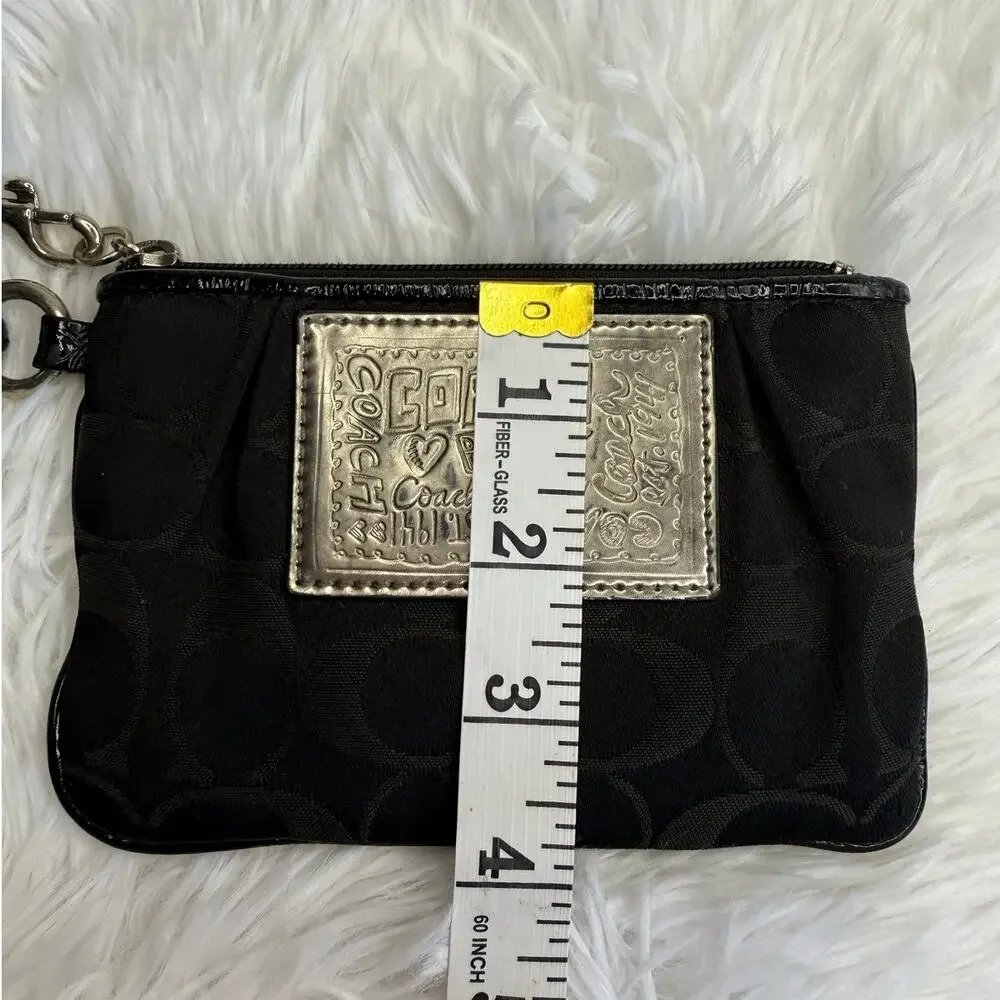 COACH Poppy Black Wristlet